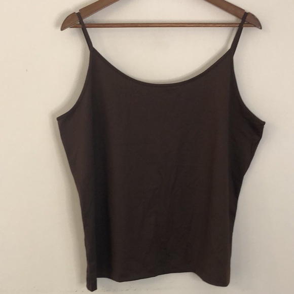 Banana Republic Factory Chocolate Brown camisole tank Top adjustable straps XXL - Picture 1 of 8